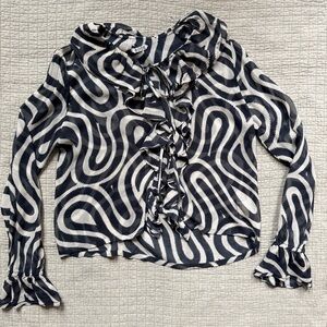 Bode Comber Print Blouse